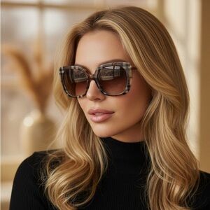 Stylish Burberry Plaid Sunglasses